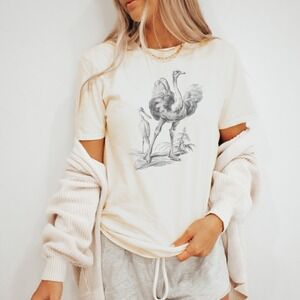 Minimalist Blank Graphic Tee Natural Cotton Crewneck